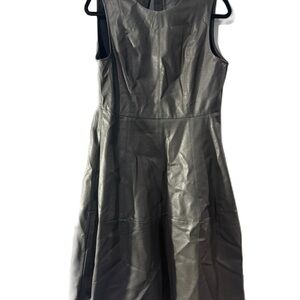 Epic women’s Large gray pleather Midi Dress